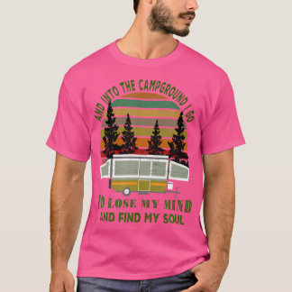 Vintage Pop Up Camper Camping  Hiking Fishing Hunt T-Shirt
