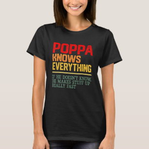 Vintage Poppa Knows Everything Men Father's Day 1 T-Shirt
