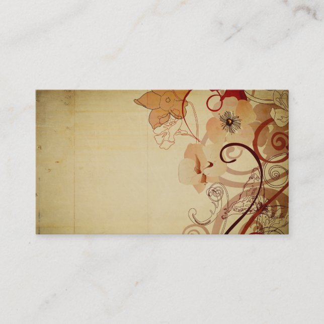 Vintage poppies Business Card (Front)