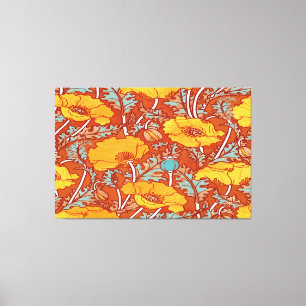 Vintage Poppy ~ Stretched Canvas Print