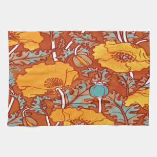 Vintage Poppy Tea Towel