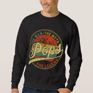 Vintage Pops Man Myth Legend Daddy Grandpa Gift Id Sweatshirt