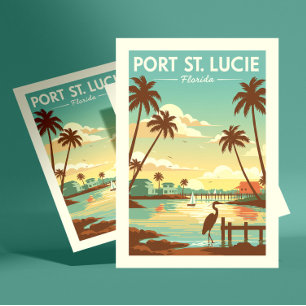 Vintage Port St. Lucie Florida Postcard