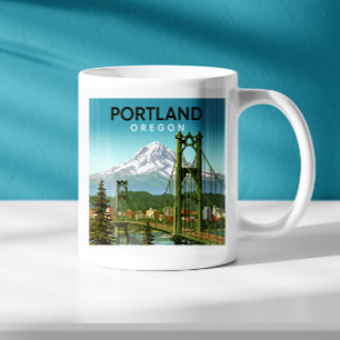Vintage Portland Oregon Coffee Mug