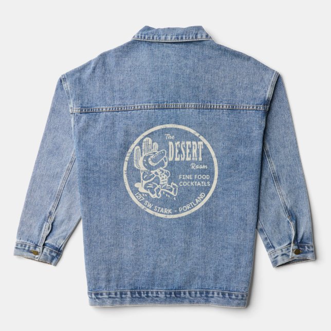 Vintage Portland Oregon  Denim Jacket (Back)