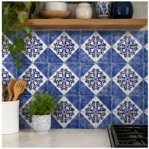 Vintage Porto Diamond Antique Portuguese Blue Tile