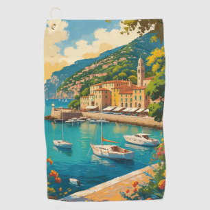 Vintage Portofino Genova Italy Golf Towel