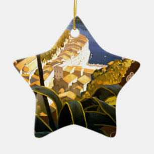 Vintage Portofino Italy Ceramic Tree Decoration