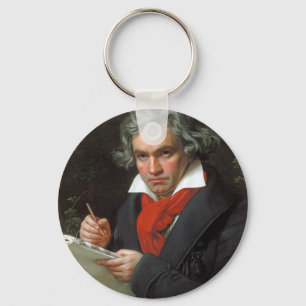 Vintage portrait of composer, Ludwig von Beethoven Key Ring