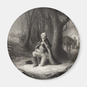 Vintage Portrait of George Washington Praying Magnet