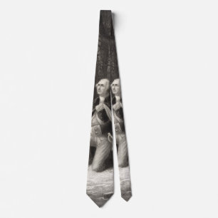 Vintage Portrait of George Washington Praying Tie