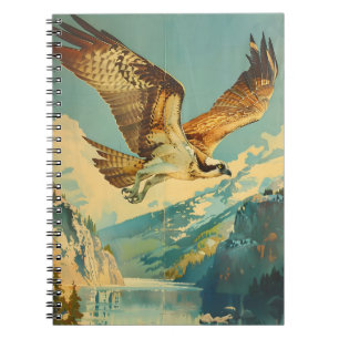 Vintage Portrait of the Osprey Notebook