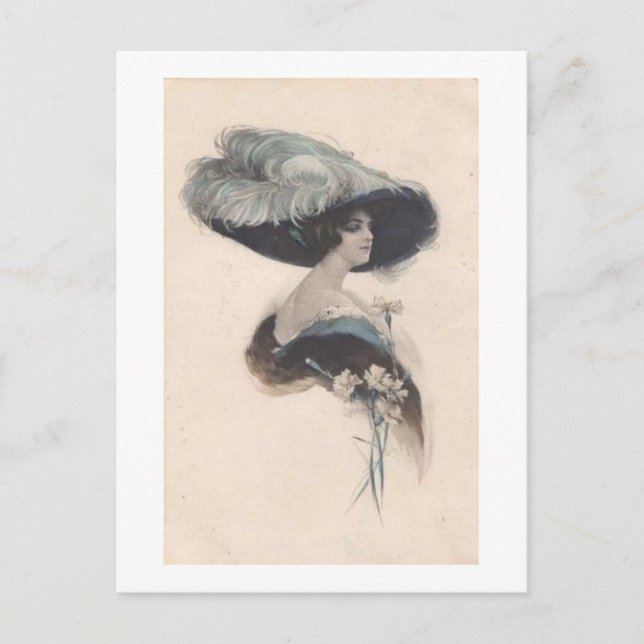 Vintage portrait. postcard (Front)