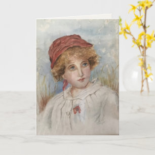 Vintage Portrait Thinking of You Card Soft Sympa