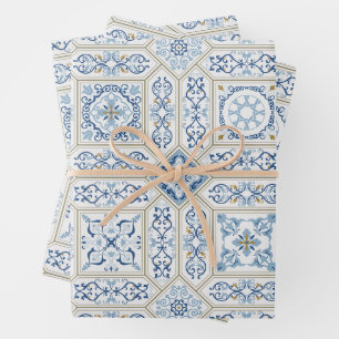 Vintage Portugal Azulejo traditional Wrapping Paper Sheet