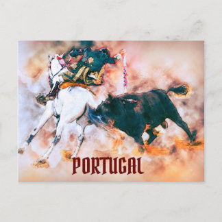 Vintage Portugal bullfight Postcard