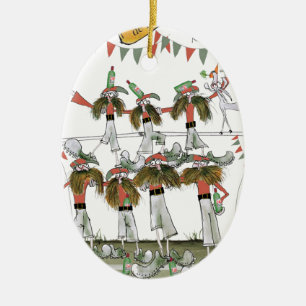 vintage portugal defence ceramic tree decoration