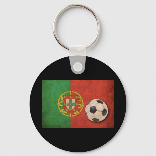 Vintage Portugal Flag Key Ring (Front)