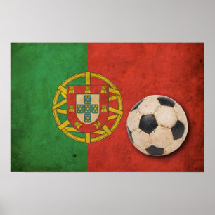 Vintage Portugal Football Poster