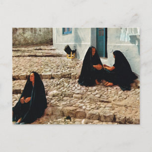 Vintage Portugal, Nazare, Fishermen's wives Postcard