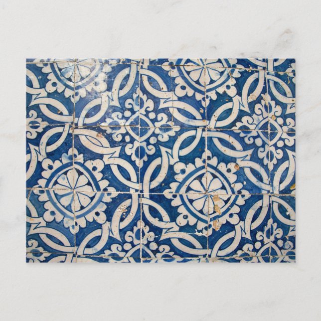 Vintage portuguese azulejo postcard (Front)