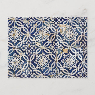 Vintage Portuguese Azulejo Postcard