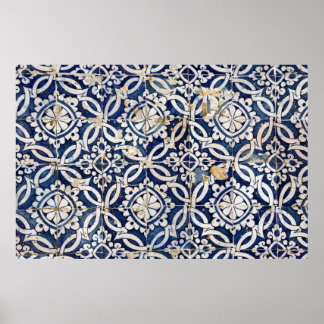 Vintage Portuguese Azulejo Poster