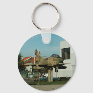 Vintage Portuguese Fighter Jet Key Ring