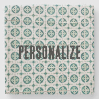 Vintage Portuguese Tile Stone Coaster