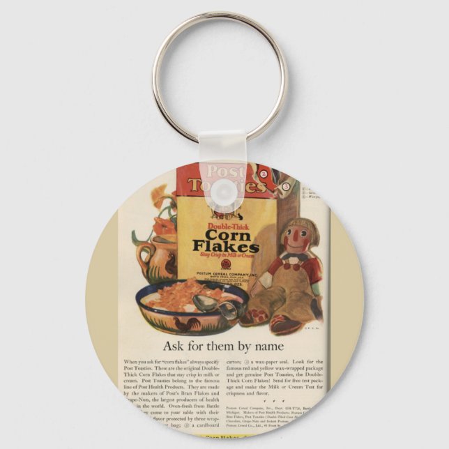 Vintage Post Toasties Ad Key Ring (Front)