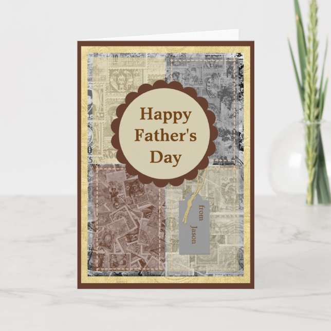 Vintage Postage Collage Card (Front)