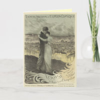 Vintage Postage Greeting Card  - Lovers