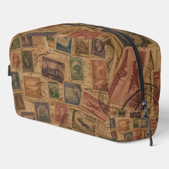 Vintage Postage Stamp Philatelic Ephemera Dopp Kit (Right Corner)