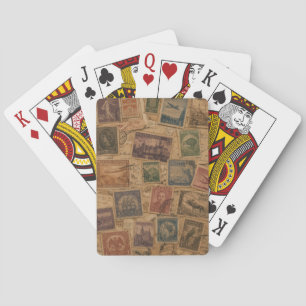 Vintage Postage Stamp Philatelic Ephemera Playing Cards