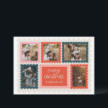 Vintage Postage Stamp Photo Collage Christmas Card<br><div class="desc">Spread holiday cheer with our personalised photo Christmas card, designed to capture your family's warmth and joy. Customise it with your favourite photo, heartfelt message, and unique details for a truly memorable greeting. Perfect for sending holiday wishes to loved ones near and far, our high-quality card ensures your season’s greetings...</div>