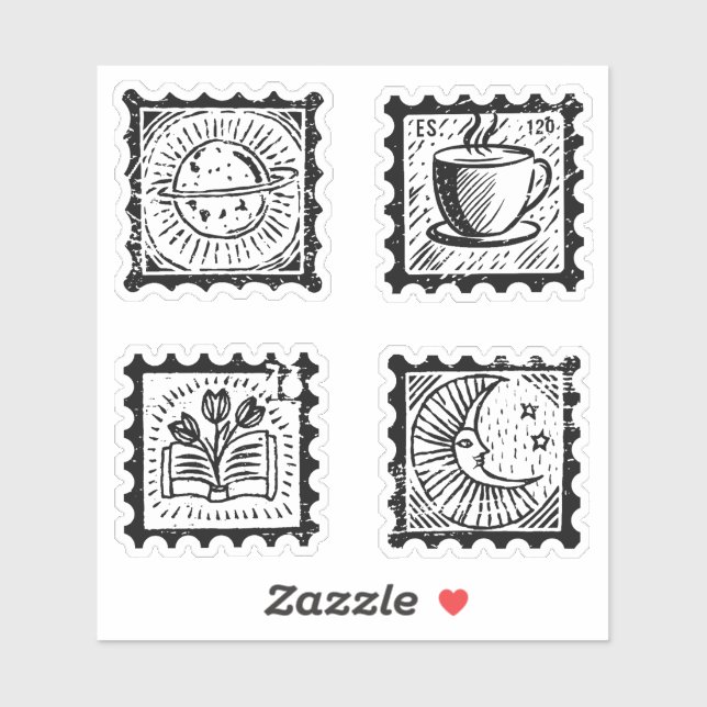 Vintage postage stamps (Sheet)