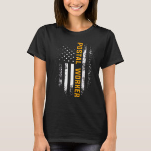 Vintage Postal Worker American Flag Us Postal Serv T-Shirt