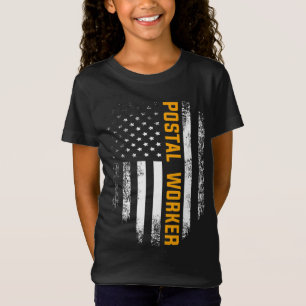 Vintage Postal Worker American Flag US Postal Serv T-Shirt
