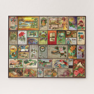 VINTAGE POSTCARD COLLECTION JIGSAW PUZZLE