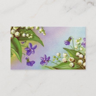 Vintage postcard featuring lilies of the valley an