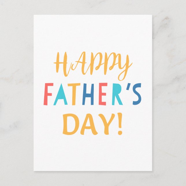 Vintage postcard for Father's day. (Front)