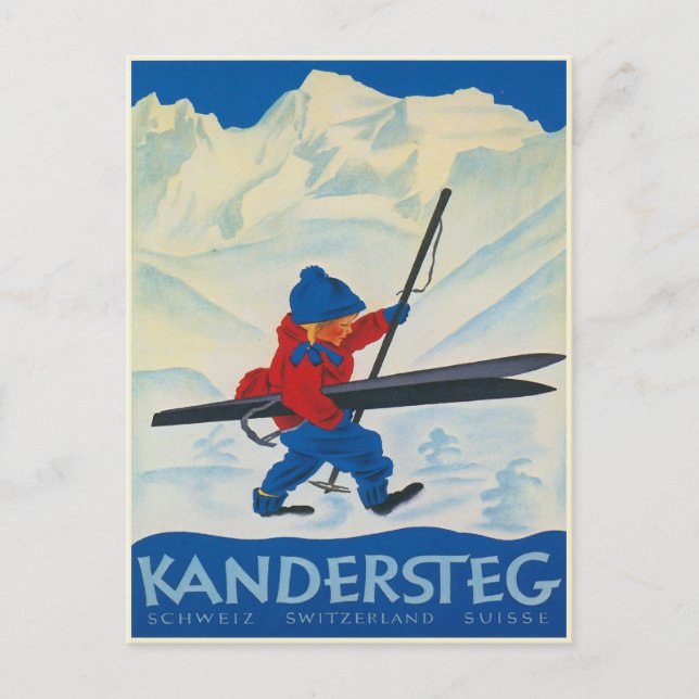 Vintage Postcard from the Swiss Alps (Front)