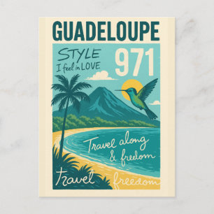 Vintage Postcard Guadeloupe, Dream Beach