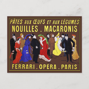 Vintage Postcard: Leonetto Cappiello - Pâtes aux O Postcard