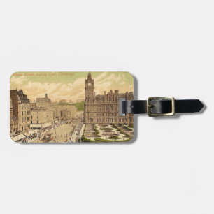 Vintage Postcard of Princes Street, Edinburgh Luggage Tag
