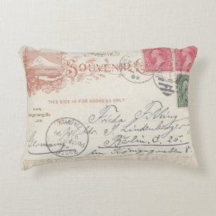 ****VINTAGE POSTCARD PILLOW**** DECORATIVE CUSHION