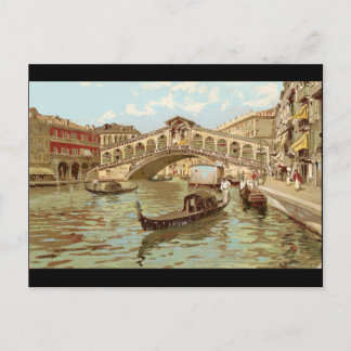 Vintage Postcard Ponte de ponte di Rialto, Venezia