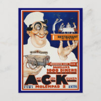 Vintage Postcard:   Restaurant & Food Catering