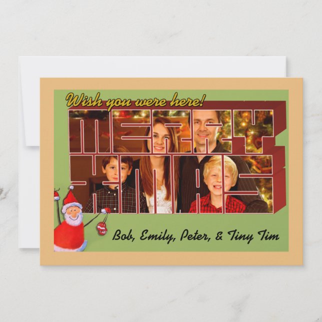 Vintage Postcard Style Christmas (Front)