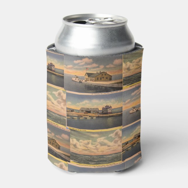 Vintage Postcards "Kelley's Island"  Can Cooler (Can Front)